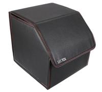SIXTOL CAR COMPACT LEATHER S | Organizador de coche | Plegable | Con tapa | 1 compartimento | Piel sintética | Negro