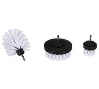 SIXTOL Car Detailing Drill Brush 3 Soft | Juego de cepillos de Limpieza Suaves para taladros | 3 Piezas | Ruedas | subsuelo | Limpieza del Motor | hogar | cepillos universales | Blanco