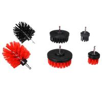 SIXTOL Car Detailing Drill Brush 6 Kit Limpieza Coche 6 Piezas | Cepillo Limpieza Coche para Interior y Exterior | Kit de Lavado de Auto con Cepillo para Llantas de Neumáticos o Motor del Auto
