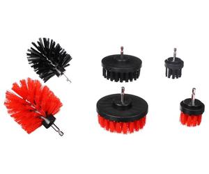 SIXTOL Car Detailing Drill Brush 6 Kit Limpieza Coche 6 Piezas | Cepillo Limpieza Coche para Interior y Exterior | Kit de Lavado de Auto con Cepillo para Llantas de Neumáticos o Motor del Auto