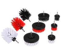 SIXTOL Car Detailing Drill Brush 9 | Set de cepillos rotativos para Taladro | Limpieza de Coche y hogar | 9 Piezas