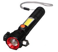 SIXTOL CAR LAMP SAFETY | Lámpara de seguridad para coche | COB LED | 300 lm | imán | cortador de cinturón | USB