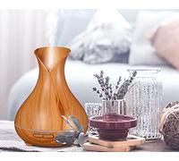 Sixtol Difusor de aromas Vulcan con LED Color Madera Clara 350 ml