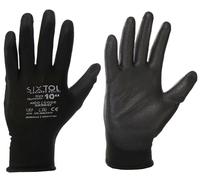SIXTOL GLOVE PE-PU 10 | Guantes de trabajo de poliéster | parcialmente sumergidos en poliuretano | talla 10 | Guantes de protección | Seguridad en el trabajo