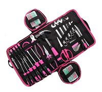 SIXTOL Home Pink 120 piezas en un juego de herramientas | Maletín de herramientas de bricolaje para mujeres | Regalo ideal para mujeres aficionados a los artesanos | Juego de herramientas