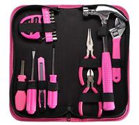 SIXTOL HOME PINK 20 piezas en un juego de herramientas | Maletín de herramientas de bricolaje para mujeres | Regalo ideal para mujeres aficionados a los artesanos | Juego de herramientas
