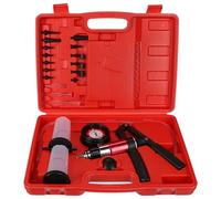 SIXTOL Mechanic Brake Tester 22 | Juego 22 Piezas para Prueba de vacío/Freno | Bomba con manómetro | Diagnóstico y purgado de Sistemas de Freno