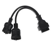 SIXTOL Mechanic Cable 8 | OBD-II Reducción de 9 Pines J1939 + 6 Pines J1708 | Adaptador de diagnóstico | Diagnóstico de vehículos | Accesorios de Taller | Vehículos comerciales | Flexible