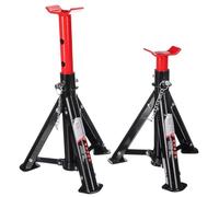 SIXTOL Mechanic Car Stand 2T - Soporte Plegable para Coche (2 Unidades, Capacidad de Carga de 2 toneladas, Altura Ajustable, Compacto y portátil)