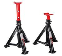 SIXTOL Mechanic Car Stand 3T | Juego 2 caballetes Plegables para Coche | Capacidad 3 toneladas | Altura Ajustable 270-363 mm | Construcción de Acero