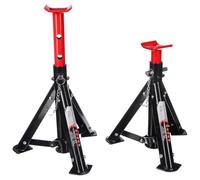 SIXTOL Mechanic Car Stand 3T - Soporte Plegable para Coche (2 Unidades, Capacidad de Carga de 3 toneladas, Altura Ajustable, Compacto y portátil)
