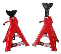 SIXTOL Mechanic Car Stand Pro 6T - Soportes para Coche (2 Unidades, Capacidad de Carga de 6 toneladas, Altura Regulable, Estructura de Acero Robusta)