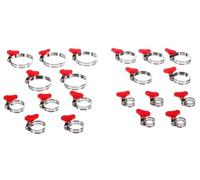 SIXTOL Mechanic Connect Set 20 | Juego de abrazaderas para manguera con mango de ala, 20 piezas, 10-44 mm, acero inoxidable, montaje sin herramientas