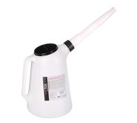 SIXTOL MECHANIC FLUID CAN 5L | Regadera de plástico para líquidos de funcionamiento | Caño flexible | Resistente a productos químicos | Jarra de taller | Escala de medición
