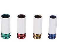 SIXTOL MECHANIC IMPACT 2 | Juego de llaves de impacto 1/2" | 4 piezas | acero CrMo | código de colores | no daña las llantas