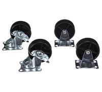 SIXTOL Mechanic Trolley Roger | Juego de Ruedas de Repuesto para Carro de Herramientas | 4 Ruedas con Freno