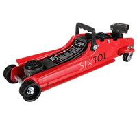 SIXTOL SX Jack 2,5T 360 | Gato hidráulico de Perfil bajo | 2,5 toneladas | Barra giratoria 360° | Coche Deportivo | Compacto | Construcción de Acero, Rojo