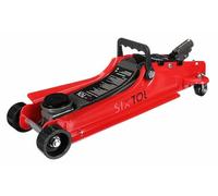 SIXTOL SX Jack Gato hidráulico móvil Perfil bajo | para el Cambio de Ruedas de Coche | sobre Ruedas (2,5T)