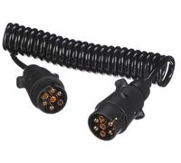 SIXTOL Trailer Cable 3 | Cable en Espiral para Remolque de 7 Pines a 7 Pines, 3 m