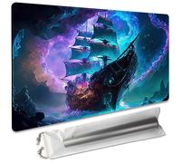 SIXTORE MTG - Alfombra de juego de tamaño 24 x 14 pulgadas, bolsa de almacenamiento gratuita, reglas de campo cosidas, tapete de juego para juegos de cartas MTG, para principiantes (MTG2-No Zone)