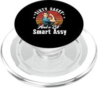 Sixty Sassy and a bit Smart Assy 60th Birthday Women Mom PopSockets PopGrip para MagSafe