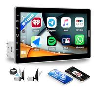 SIXWIN 1 DIN Radio Coche con Wireless CarPlay & Android Auto & Mirror Link,10,1 Pulgadas Pantalla Táctil Estéreo con Bluetooth RDS/Am/FM USB AUX Mirror Link Controllo del Volante+ Youtube