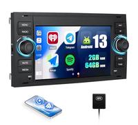 SIXWIN 2+64G Android 13 Radio Coche para Ford C-MAX/Galaxy/Connect/S-MAX con CarPlay&Android Auto&Mirrorlink,7 Pulgadas Pantalla Táctil con Bluetooth/WiFi/GPS/FM/RDS