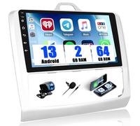 SIXWIN 2+64G Android 13 Radio Coche para para Ford Focus Exi MT 2 3 Mk2/Mk3 2004-2011 con CarPlay&Android Auto, 9 '' Pantalla Táctil con Bluetooth/WiFi/GPS/FM/RDS con Cámara Trasera
