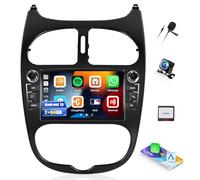 SIXWIN 2+64G Android 13 Radio Coche para Peugeot 206/Citroen C2 con CarPlay&Android Auto&Mirrorlink,7 Pulgadas Pantalla Táctil con Bluetooth/WiFi/GPS/FM/RDS/USB+Cámara Trasera