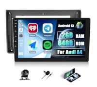 SIXWIN 2+64G Android 15 Autoradio para Audi A4 S4 RS4 B6/B7 8E 2002-2008 con Pantalla 9'' HD 2.5D, Wireless CarPlay, Android Auto, GPS Integrado y Mirror Link Dual iOS/Android