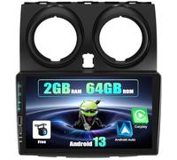 SIXWIN 2GB+64GB Android 13 Radio Coche para Nissan Qashqai J10 2006-2016 con CarPlay&Android Auto&Mirrorlink, 9 Pulgadas HD Pantalla Táctil con WiFi/GPS/Bluetooth/FM/RDS/USB/Tipo C/EQ+AHD Cámara Mic