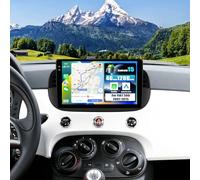 SIXWIN 4+128G Android 15 Radio Coche para FIAT 500 2007-2015 con CarPlay&Android Auto,9 Pulgadas Pantalla Táctil con Bluetooth/WiFi/GPS/FM/RDS/USB+AHD Cámara
