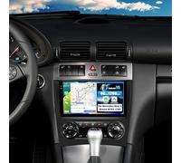SIXWIN 4+128G Android 15 Radio Coche para Mercedes Benz C Klasse W203 W209 C180 C200 2005-2009 con CarPlay&Android Auto,9 Pulgadas Pantalla Táctil con Bluetooth/WiFi/GPS/FM/RDS/USB+AHD Cámara