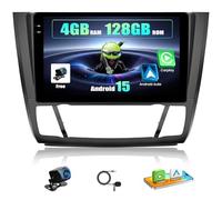 SIXWIN 4+128G Android 15 Radio de Coche para BMW 1 Series E81 E82 E87 E88 2008-2012 con Pantalla 9'' HD, Wireless CarPlay/Android Auto, WiFi/GPS, Bluetooth 5.0,FM/RDS Radio con Cámara Trasera