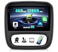 SIXWIN 4+128GB Android 15 Autoradio para Renault Trafic 3 2014-2021/Opel Vivaro B 2014-2018 con CarPlay/Android Auto Inalámbrico, Pantalla Táctil 9" HD Radio con WiFi,GPS,Bluetooth 5.0,FM/RDS,EQ
