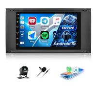 SIXWIN 4+64 GB Android 15 Autorradio para Ford C-MAX/Galaxy Mk2/Connect Mk1/Fiesta/S-Max con CarPlay/Android Auto, Pantalla Táctil de 7'' con WiFi, GPS, Bluetooth 5.0, Radio FM RDS, 32EQ+Cámara