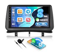 SIXWIN 4+64G 8-Core Android 13 Radio Coche para Renault Clio 3th 2005-2014 con CarPlay Android Auto DSP,9 Pulgadas Pantalla Táctil,1280 * 720,con GPS WiFi BT USB FM RDS Radio