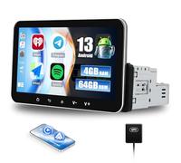 SIXWIN 4+64G Android 13 1 DIN Radio Coche con Wireless CarPlay&Android Auto&Mirror Link,7 Pulgadas Pantalla Táctil con Bluetooth5.0 /WiFi/GPS/FM/RDS/32EQ/Control del Volante