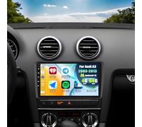 SIXWIN 4+64G Android 13 Radio Coche para Audi A3 2003-2013 con CarPlay&Android Auto,9 Pulgadas Pantalla Táctil con Bluetooth5.0/WiFi/GPS/FM/RDS/USB 32EQ con Cámara Trasera