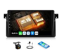 SIXWIN 4+64G Android 15 Radio Coche para BMW 3er E46 1999-2005,9 Pulgadas Pantalla Táctil con WiFi GPS Bluetooth 5.0 FM RDS Radio USB 32EQ Controles del Volante con Cámara Trasera