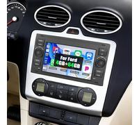 SIXWIN 4+64G Android 15 Radio Coche para Ford Fiesta C/S-MAX Transit Galaxy Galaxy Connect Kuga con CarPlay&Android Auto&Mirror Link,7 Pulgadas Ford Pantalla Táctil con Bluetooth/WiFi/GPS/FM/RDS/32EQ