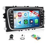 SIXWIN 4+64G Android 15 Radio Coche para Ford Focus II Galaxy II Mondeo 9 S-MAX C-MAX con CarPlay&Android Auto,7'' Pantalla Táctil con Bluetooth 5.0 /WiFi/GPS/FM/RDS/USB/Type-C 32EQ(Negro)