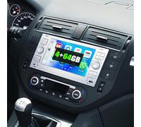 SIXWIN 4+64G Android 15 Radio Coche para Ford Transit Fiesta C/S-MAX Galaxy Mondeo Fusion Kuga con CarPlay&Android Auto,7'' Pantalla Táctil con Bluetooth 5.0 /WiFi/GPS/FM/RDS/USB/Type-C 32EQ(Plata)