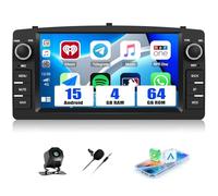 SIXWIN 4+64G Android 15 Radio de Coche para Toyota Corolla E120/E130 Altis E120 BYD F3 con Pantalla 7'' HD, Wireless CarPlay, Android Auto, GPS,Mirror Link, Bluetooth 5.0,FM/RDS con Cámara Trasera