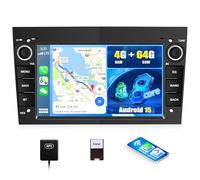 SIXWIN 8-Core 4+64G Android 15 Radio Coche para Opel Corsa d/Astra h/Zafira b/Meriva con CarPlay Android Auto DSP,7 Pulgadas Pantalla Táctil con WiFi GPS Bluetooth 5.0 RDS/FM 32EQ Mirror Link (Negro)