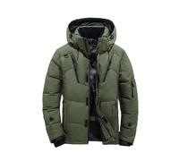 SIYAN Chaqueta De Plumas For Hombre, Cálida, con Capucha, Acolchada, Gruesa, Estilo Casual, Ideal For El Invierno.(Green,M)