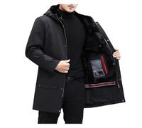 SIYAN Chaqueta De Plumón For Hombre De Mediana Edad, Forro De Invierno, Plumón De Pato Extraíble, Parka Cálida Gruesa con Capucha, Novedad De 2026(XXXXL)