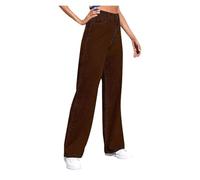 SIYAN Jeans Mujer, Jeans De Pierna Recta For Mujer, Cintura Alta, Holgados, Pierna Ancha, Jean Elástico, Adelgazante, Corte Recto, Pantalones Vaqueros Boyfriend Ligeros(Brown,XL)