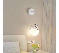 SIYANE Aplique De Pared Con Cableado Habitación Para Niños Impresión 3D Bola De Luna Luz De Pared Para Dormitorio Animales De Dibujos Animados Lindos Conejo Oso Panda Lámpara De Pared De Cabecera Regu