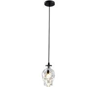 SIYANE Lámpara colgante de calavera de cristal transparente para granja, lámpara colgante de techo industrial, lámpara gótica moderna nórdica para dormitorio, cocina, isla, dormitorio para niños, mesi